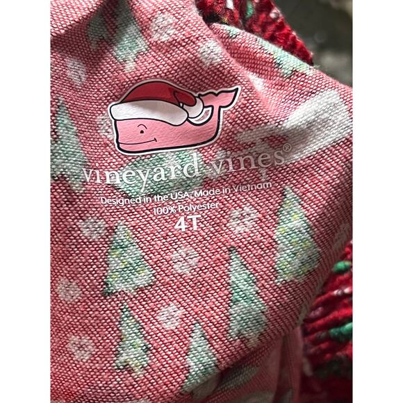 Vineyard Vines Holiday Christmas Whale Lounge Pants Size 4T - Picture 3 of 5